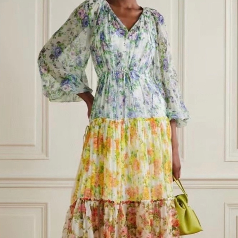Zimmermann Size 2 (US 6-8) stunning floral Midi